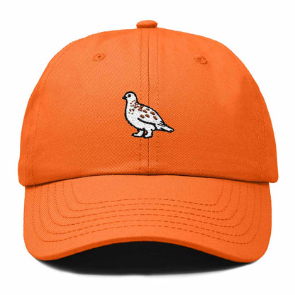 Dalix Willow Ptarmigan Alaska Embroidered Bird Cotton Baseball Cap Dad Hat Mens Womens Outdoor Summer in Orange