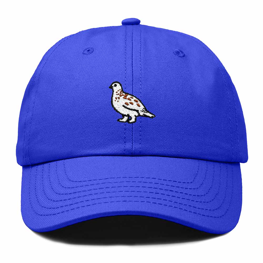 Dalix Willow Ptarmigan Alaska Embroidered Bird Cotton Baseball Cap Dad Hat Mens Womens Outdoor Summer in Royal Blue