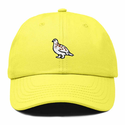 Dalix Willow Ptarmigan Alaska Embroidered Bird Cotton Baseball Cap Dad Hat Mens Womens Outdoor Summer in Yellow