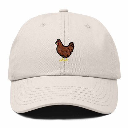 Dalix Rhode Island Red Embroidered Bird Cotton Baseball Cap Dad Hat Mens Womens Outdoor Summer in Beige