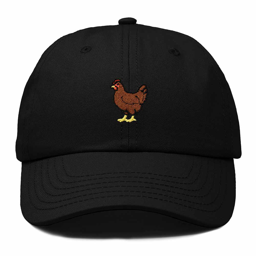 Dalix Rhode Island Red Embroidered Bird Cotton Baseball Cap Dad Hat Mens Womens Outdoor Summer in Black