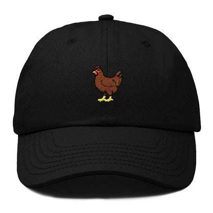 Dalix Rhode Island Red Embroidered Bird Cotton Baseball Cap Dad Hat Mens Womens Outdoor Summer in Black
