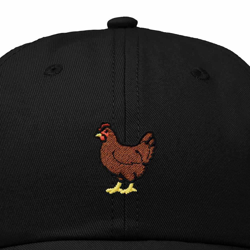 Dalix Rhode Island Red Embroidered Bird Cotton Baseball Cap Dad Hat Mens Womens Outdoor Summer in Black