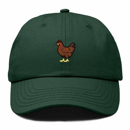 Dalix Rhode Island Red Embroidered Bird Cotton Baseball Cap Dad Hat Mens Womens Outdoor Summer in Dark Green