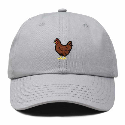 Dalix Rhode Island Red Embroidered Bird Cotton Baseball Cap Dad Hat Mens Womens Outdoor Summer in Gray