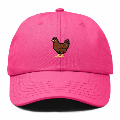Dalix Rhode Island Red Embroidered Bird Cotton Baseball Cap Dad Hat Mens Womens Outdoor Summer in Hot Pink