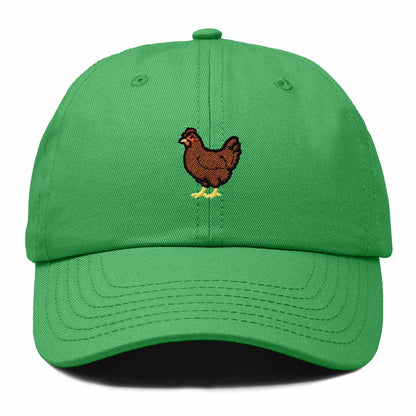 Dalix Rhode Island Red Embroidered Bird Cotton Baseball Cap Dad Hat Mens Womens Outdoor Summer in Kelly Green