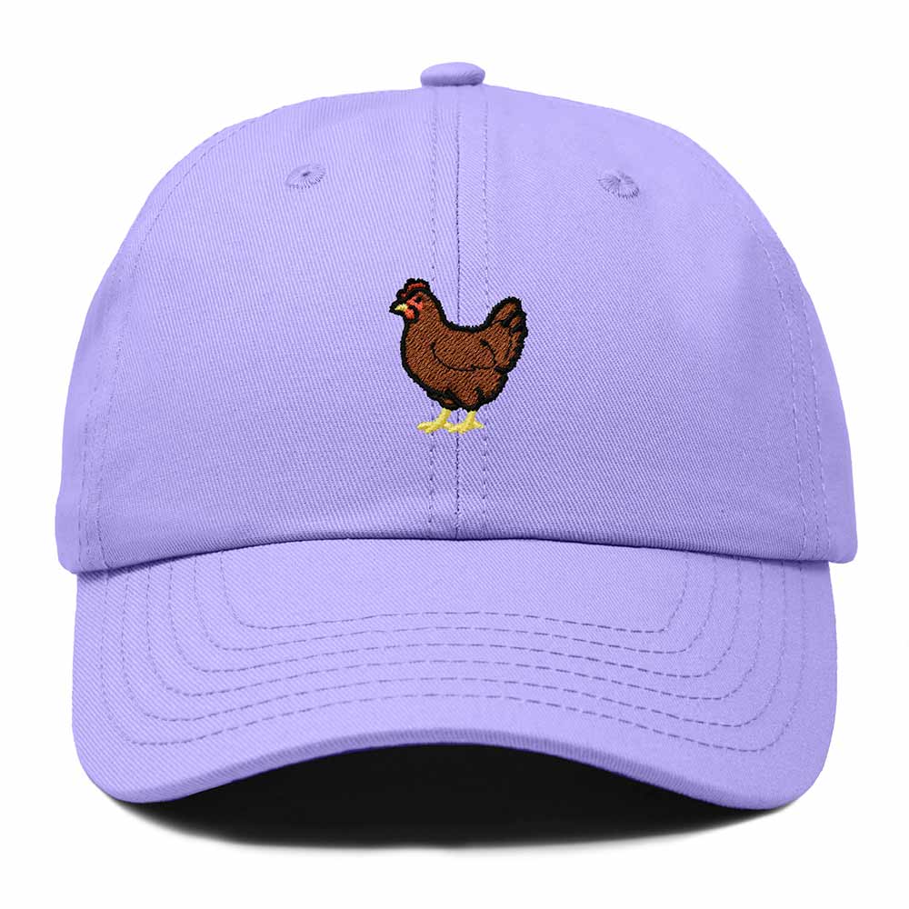 Dalix Rhode Island Red Embroidered Bird Cotton Baseball Cap Dad Hat Mens Womens Outdoor Summer in Lavender