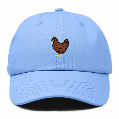 Dalix Rhode Island Red Embroidered Bird Cotton Baseball Cap Dad Hat Mens Womens Outdoor Summer in Light Blue
