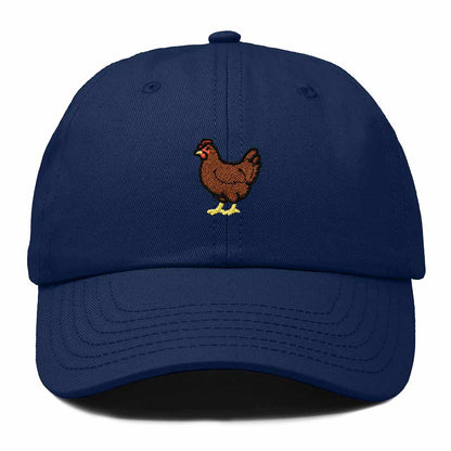 Dalix Rhode Island Red Embroidered Bird Cotton Baseball Cap Dad Hat Mens Womens Outdoor Summer in Navy Blue