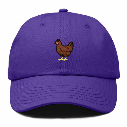 Dalix Rhode Island Red Embroidered Bird Cotton Baseball Cap Dad Hat Mens Womens Outdoor Summer in Purple