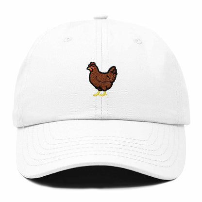 Dalix Rhode Island Red Embroidered Bird Cotton Baseball Cap Dad Hat Mens Womens Outdoor Summer in White