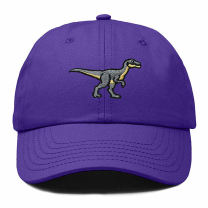 Dalix Velociraptor Embroidered Dinosaur Cotton Summer Outdoor Baseball Cap Dad Hat Mens in Purple