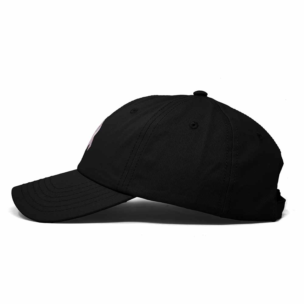 Dalix Pink Ribbon Dad Hat Breast Cancer Awareness Adjustable Cotton Baseball Cap Unstructured Low Profile Cap Womens in Black