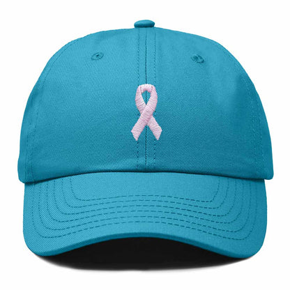 Dalix Pink Ribbon Dad Hat Breast Cancer Awareness Adjustable Cotton Baseball Cap Unstructured Low Profile Cap Womens in Teal
