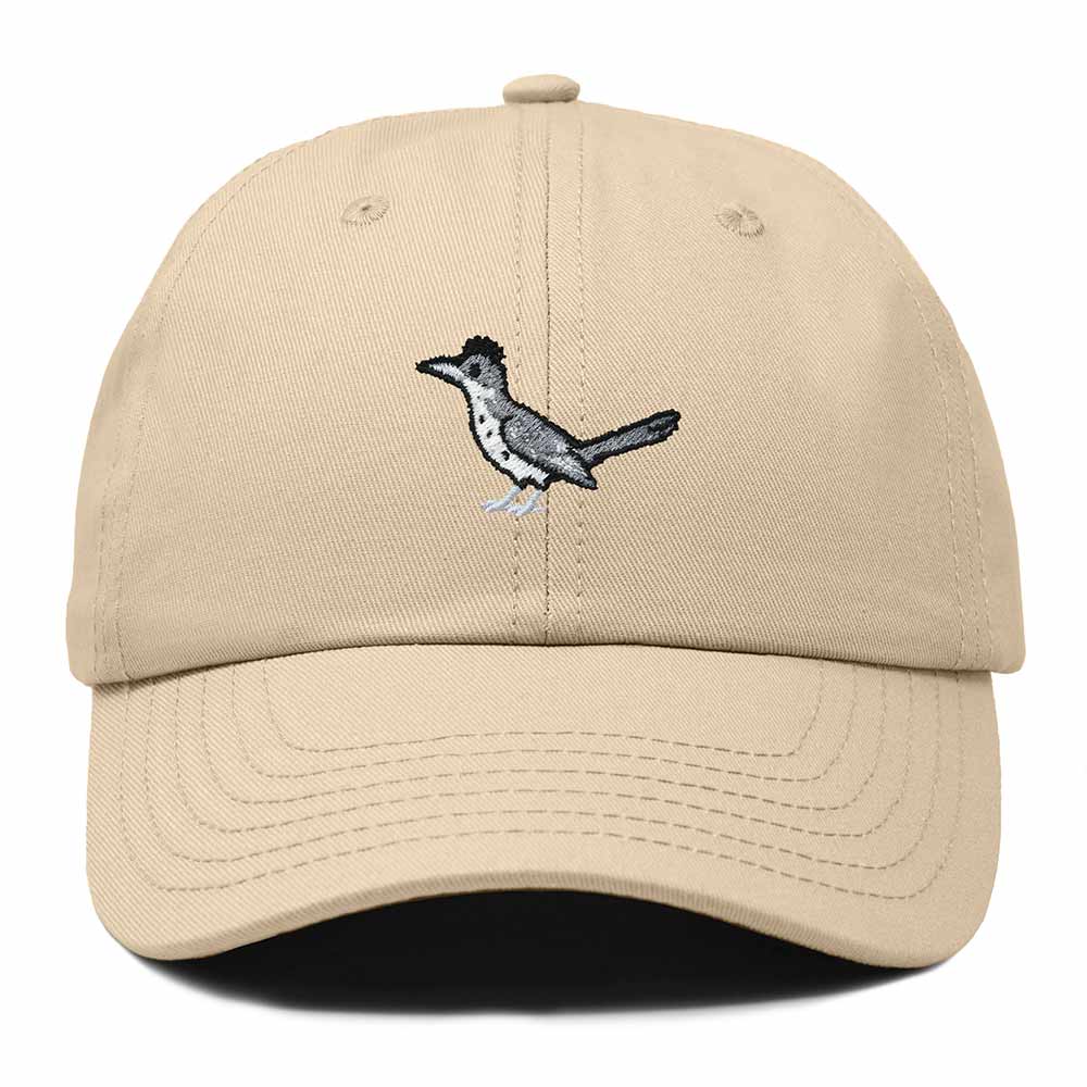 Dalix Greater Roadrunner New Mexico Embroidered Bird Cotton Baseball Cap Dad Hat Mens Womens Outdoor Summer in Khaki