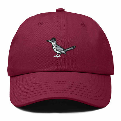 Dalix Greater Roadrunner New Mexico Embroidered Bird Cotton Baseball Cap Dad Hat Mens Womens Outdoor Summer in Maroon