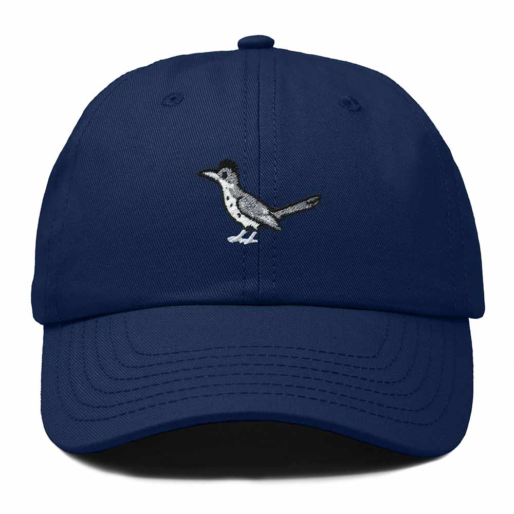 Dalix Greater Roadrunner New Mexico Embroidered Bird Cotton Baseball Cap Dad Hat Mens Womens Outdoor Summer in Navy Blue