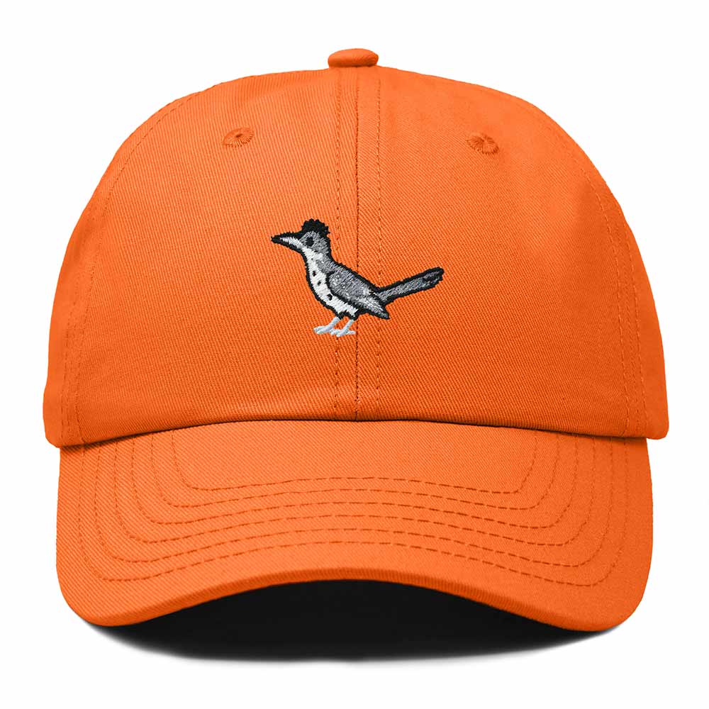 Dalix Greater Roadrunner New Mexico Embroidered Bird Cotton Baseball Cap Dad Hat Mens Womens Outdoor Summer in Orange
