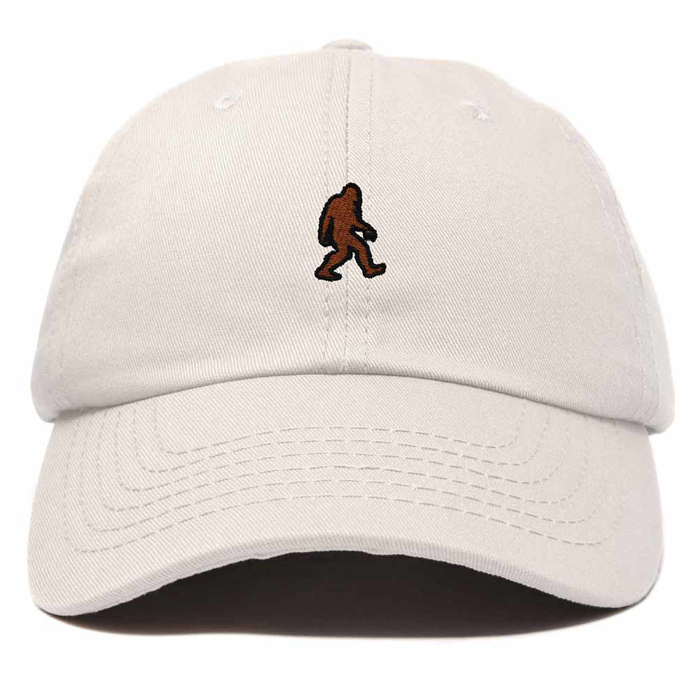 Dalix Sasquatch Embroidered Cap Cotton Baseball Summer Cool Dad Hat Mens in Beige