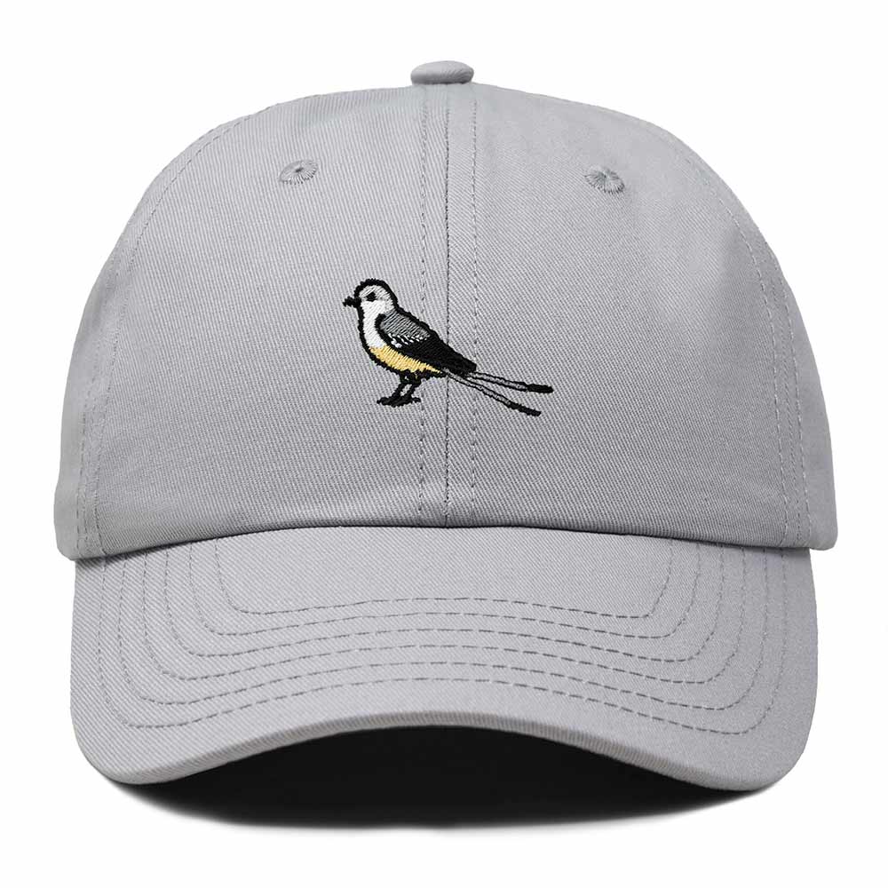 Dalix Scissor Tailed Flycatcher Oklahoma Embroidered Bird Cotton Baseball Cap Dad Hat Mens Womens Outdoor Summer in Gray