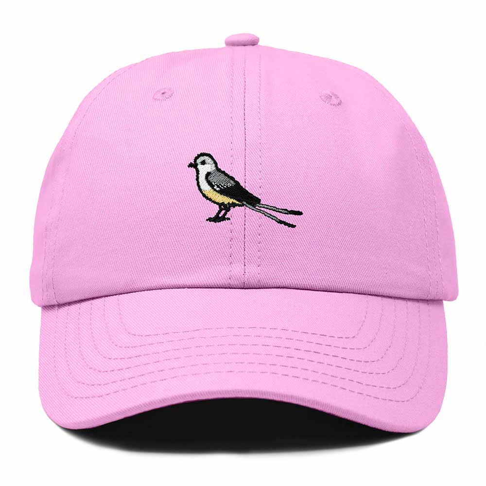 Dalix Scissor Tailed Flycatcher Oklahoma Embroidered Bird Cotton Baseball Cap Dad Hat Mens Womens Outdoor Summer in Light Pink