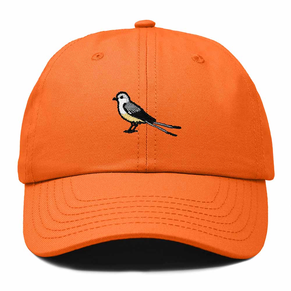 Dalix Scissor Tailed Flycatcher Oklahoma Embroidered Bird Cotton Baseball Cap Dad Hat Mens Womens Outdoor Summer in Orange