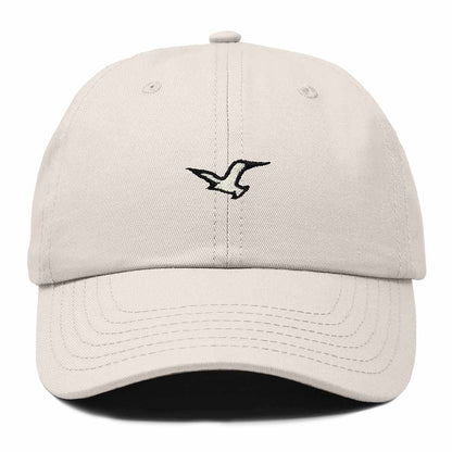 Dalix Seagull Bird Embroidered Dad Hat Adjustable Cotton Twill Baseball Cap Cute Casual for Women in Beige