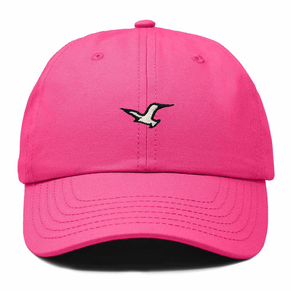 Dalix Seagull Bird Embroidered Dad Hat Adjustable Cotton Twill Baseball Cap Cute Casual for Women in Hot Pink