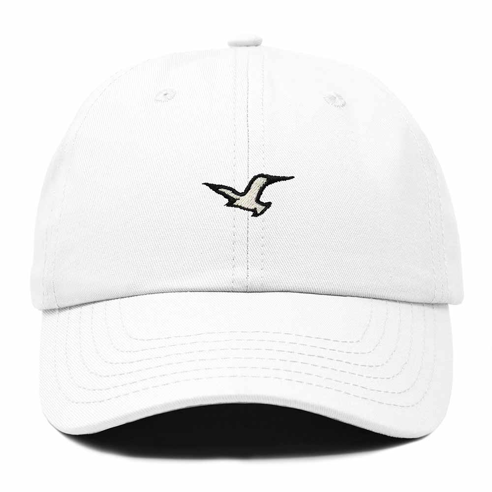 Dalix Seagull Bird Embroidered Dad Hat Adjustable Cotton Twill Baseball Cap Cute Casual for Women in White