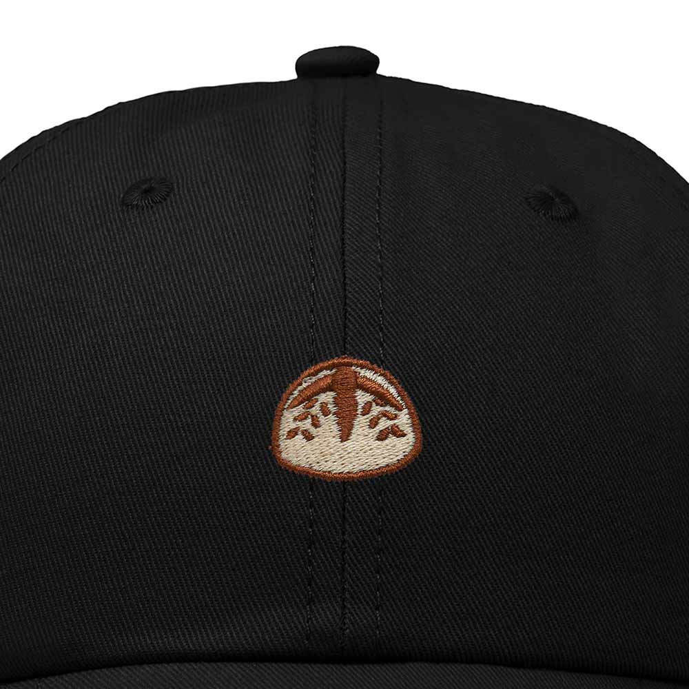 Dalix Sourdough Bread Embroidery Baseball Cap Adjustable Low Profile Cotton Twill Dad Hat Womens in Black