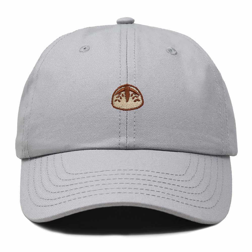 Dalix Sourdough Bread Embroidery Baseball Cap Adjustable Low Profile Cotton Twill Dad Hat Womens in Gray