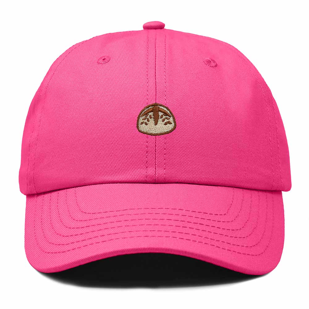 Dalix Sourdough Bread Embroidery Baseball Cap Adjustable Low Profile Cotton Twill Dad Hat Womens in Hot Pink