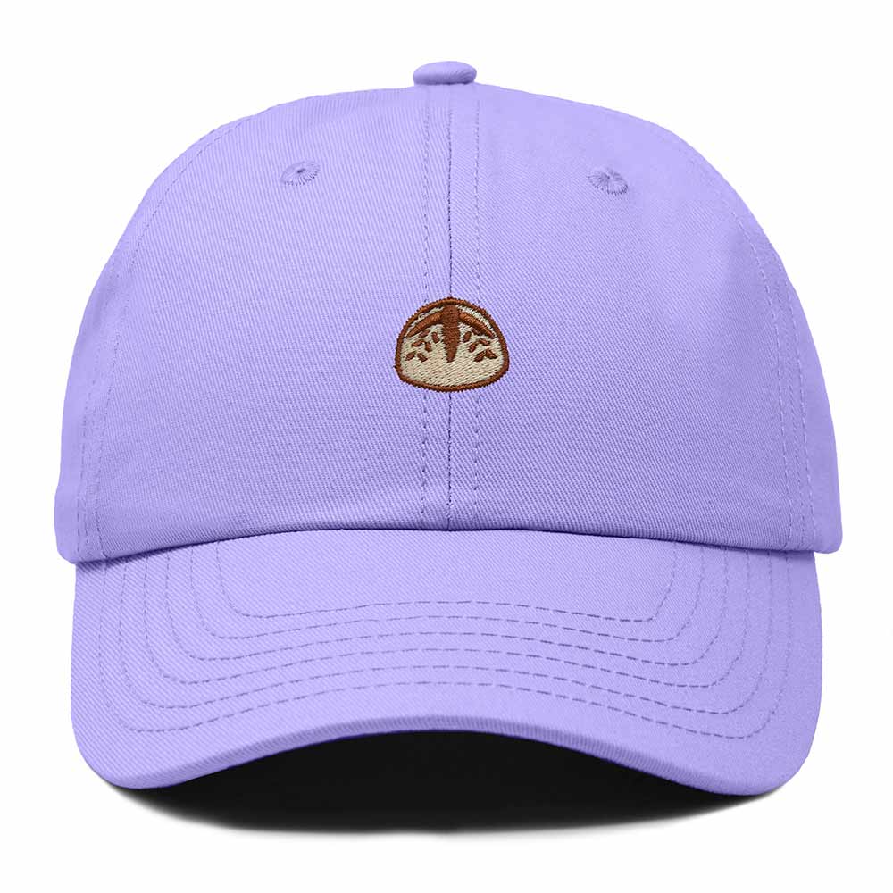 Dalix Sourdough Bread Embroidery Baseball Cap Adjustable Low Profile Cotton Twill Dad Hat Womens in Lavender