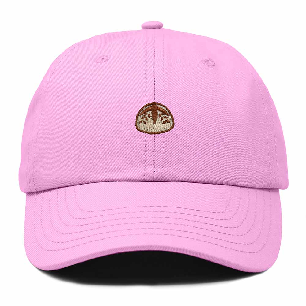 Dalix Sourdough Bread Embroidery Baseball Cap Adjustable Low Profile Cotton Twill Dad Hat Womens in Light Pink