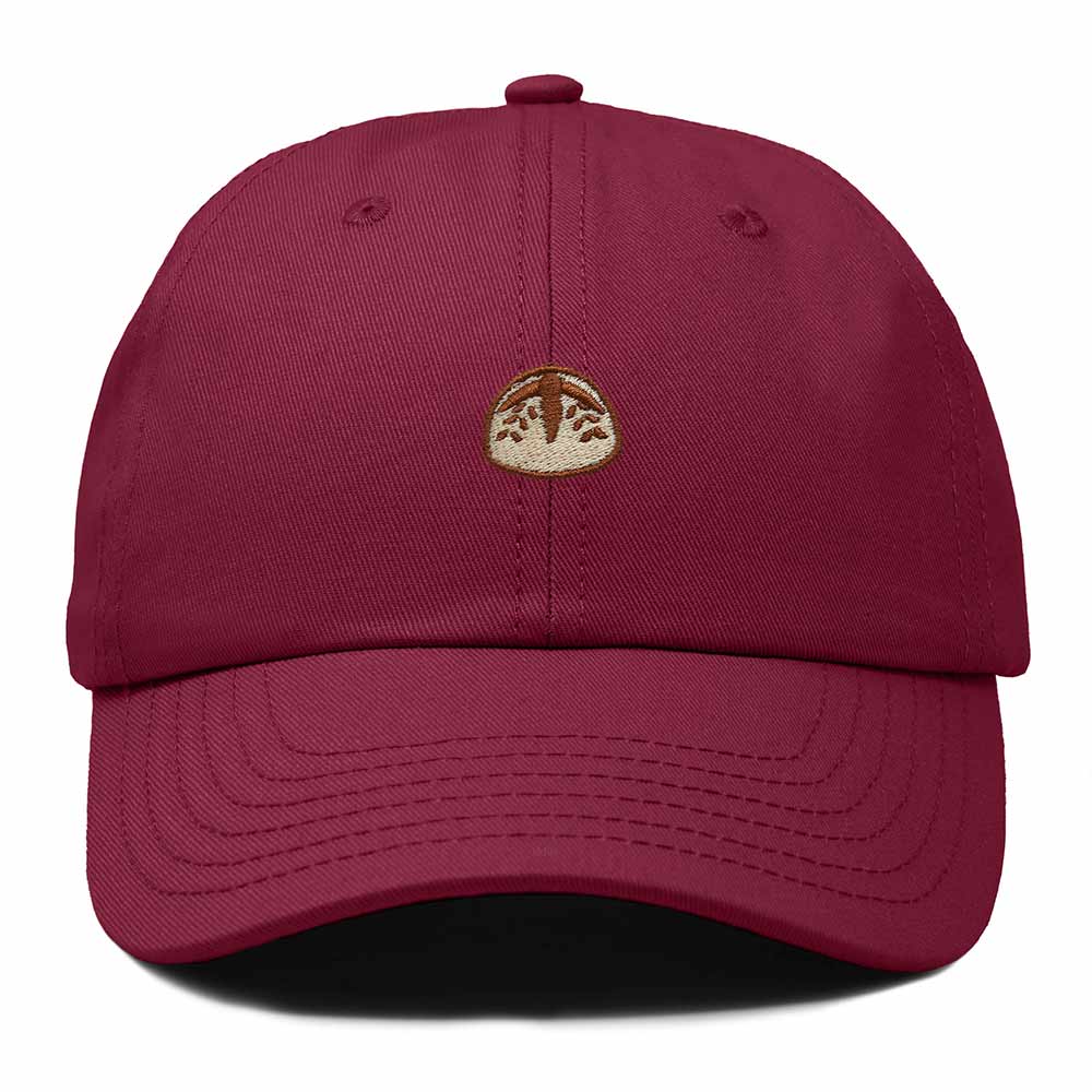 Dalix Sourdough Bread Embroidery Baseball Cap Adjustable Low Profile Cotton Twill Dad Hat Womens in Maroon