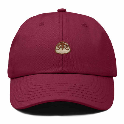 Dalix Sourdough Bread Embroidery Baseball Cap Adjustable Low Profile Cotton Twill Dad Hat Womens in Maroon