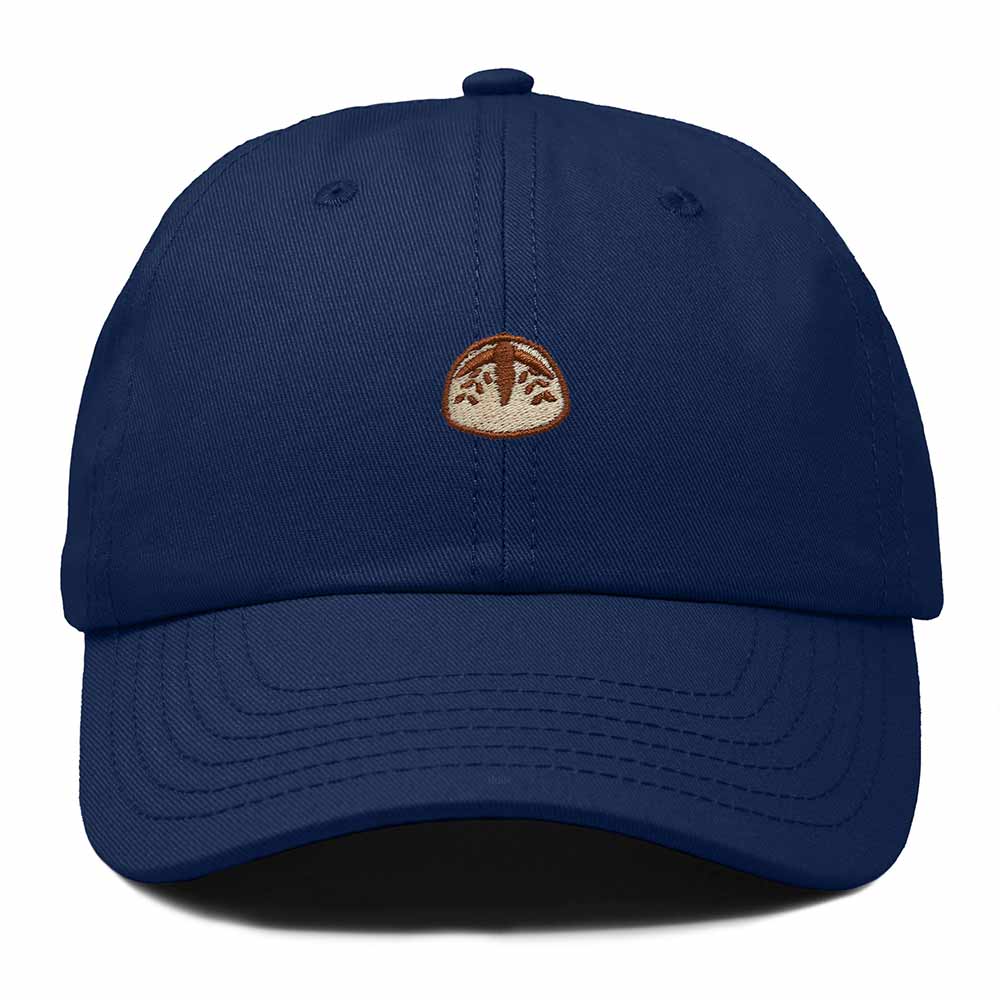 Dalix Sourdough Bread Embroidery Baseball Cap Adjustable Low Profile Cotton Twill Dad Hat Womens in Navy Blue