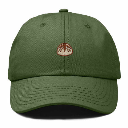 Dalix Sourdough Bread Embroidery Baseball Cap Adjustable Low Profile Cotton Twill Dad Hat Womens in Olive