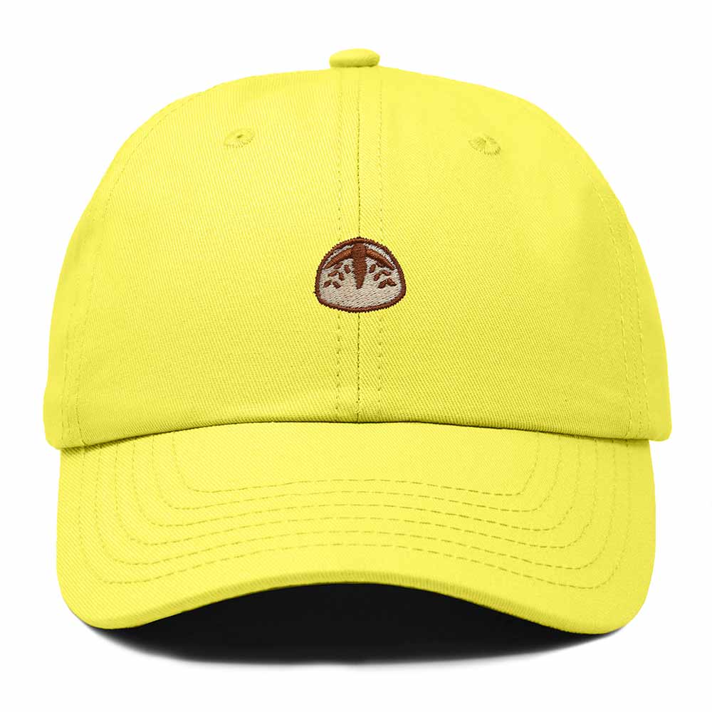 Dalix Sourdough Bread Embroidery Baseball Cap Adjustable Low Profile Cotton Twill Dad Hat Womens in Yellow