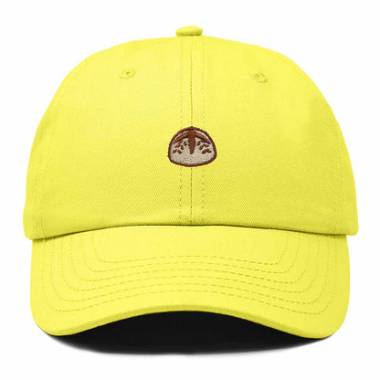 Dalix Sourdough Bread Embroidery Baseball Cap Adjustable Low Profile Cotton Twill Dad Hat Womens in Yellow