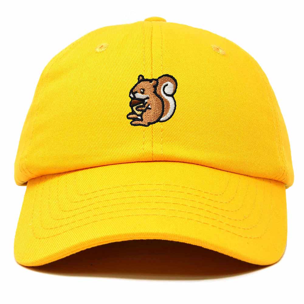 Dalix Squirrel Embroidered Cotton Dad Hat Casual Adjustable Baseball Cap for Nature and Animal Lovers Womens in Black