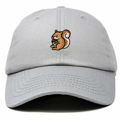 Dalix Squirrel Embroidered Cotton Dad Hat Casual Adjustable Baseball Cap for Nature and Animal Lovers Womens in Black