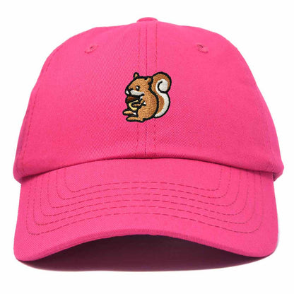 Dalix Squirrel Embroidered Cotton Dad Hat Casual Adjustable Baseball Cap for Nature and Animal Lovers Womens in Black