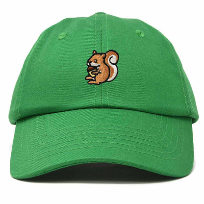 Dalix Squirrel Embroidered Cotton Dad Hat Casual Adjustable Baseball Cap for Nature and Animal Lovers Womens in Black