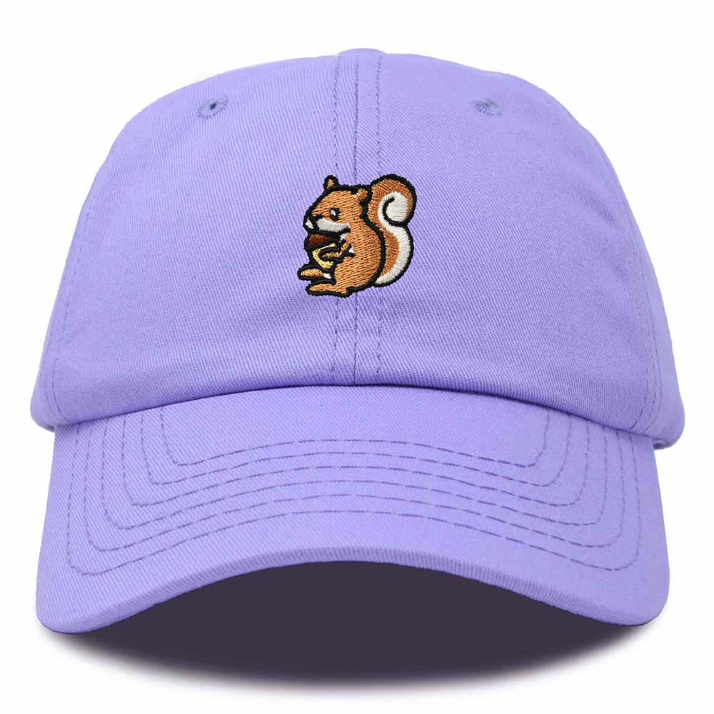 Dalix Squirrel Embroidered Cotton Dad Hat Casual Adjustable Baseball Cap for Nature and Animal Lovers Womens in Black