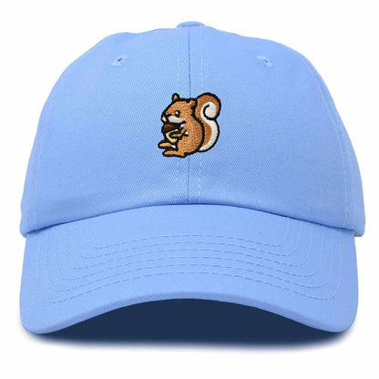 Dalix Squirrel Embroidered Cotton Dad Hat Casual Adjustable Baseball Cap for Nature and Animal Lovers Womens in Black