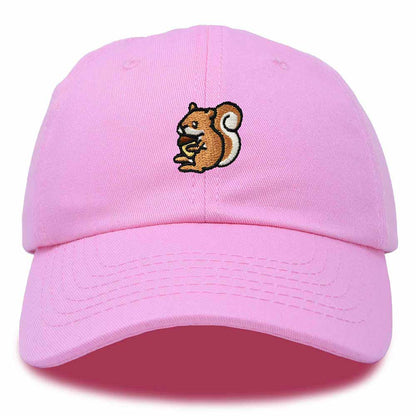 Dalix Squirrel Embroidered Cotton Dad Hat Casual Adjustable Baseball Cap for Nature and Animal Lovers Womens in Black