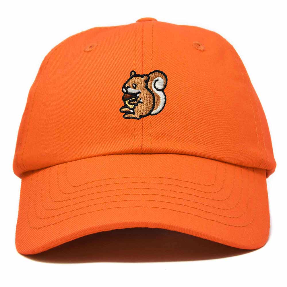 Dalix Squirrel Embroidered Cotton Dad Hat Casual Adjustable Baseball Cap for Nature and Animal Lovers Womens in Black