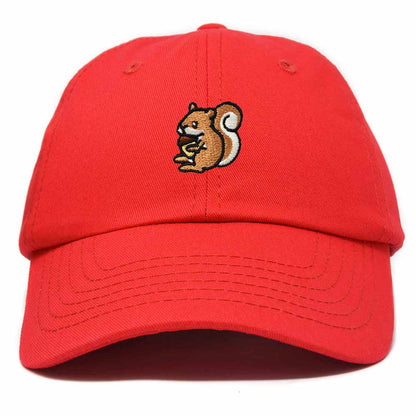 Dalix Squirrel Embroidered Cotton Dad Hat Casual Adjustable Baseball Cap for Nature and Animal Lovers Womens in Black